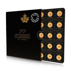 25 g 2022 Gold Maple Leaf Coin (25 x 1 g) 99.99%