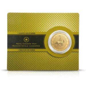 1 oz Gold 2011 Mountie Royal Canadian Mint Coin 99999 - in Assay Card