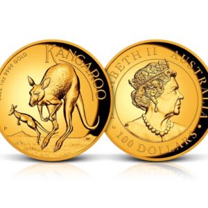 1 oz Gold Australian Kangaroo 2022 Coin 99.99%
