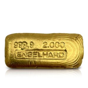 2 oz gold bar engelhard